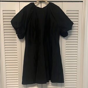 Black Jacquard dress with bows